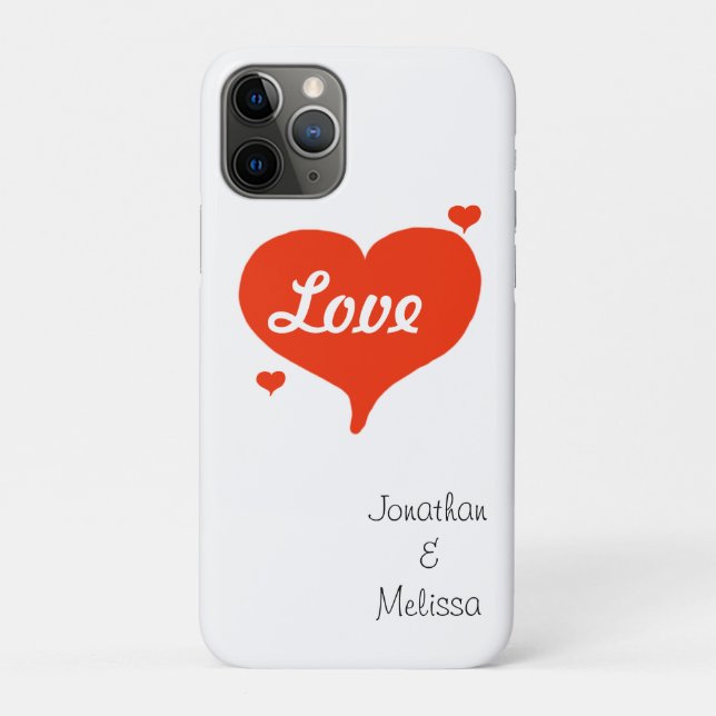 Valentine's Liebe hört PERSONALISIERTE Namen Case-Mate iPhone Hülle (Rückseite)