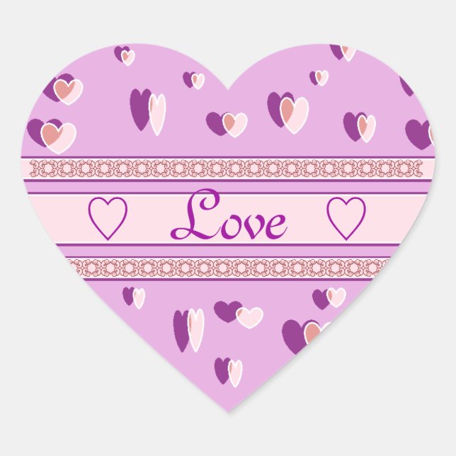 Valentines LIEBE STICKERS (Vorderseite)