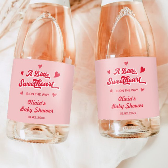 Valentines Little Sweetheart Baby Shower Champagne (Von Creator hochgeladen)