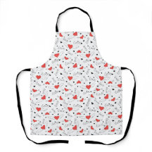 Valentines love bird red heart pattern