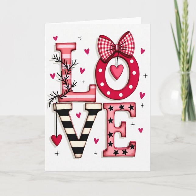Valentines Love Card Karte (Vorderseite)