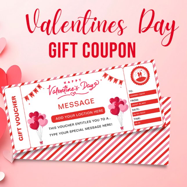 Valentine's Massage Ticket Gift Coupon Voucher,  Einladung (Valentine's Massage Ticket Gift Coupon Voucher, Invitation)