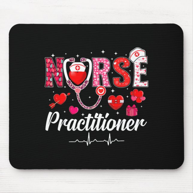 Valentines Nurse Practitioner Scrubs Nurse Life St Mousepad (Vorne)
