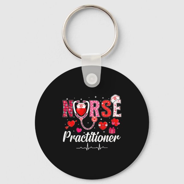 Valentines Nurse Practitioner Scrubs Nurse Life St Schlüsselanhänger (Vorderseite)