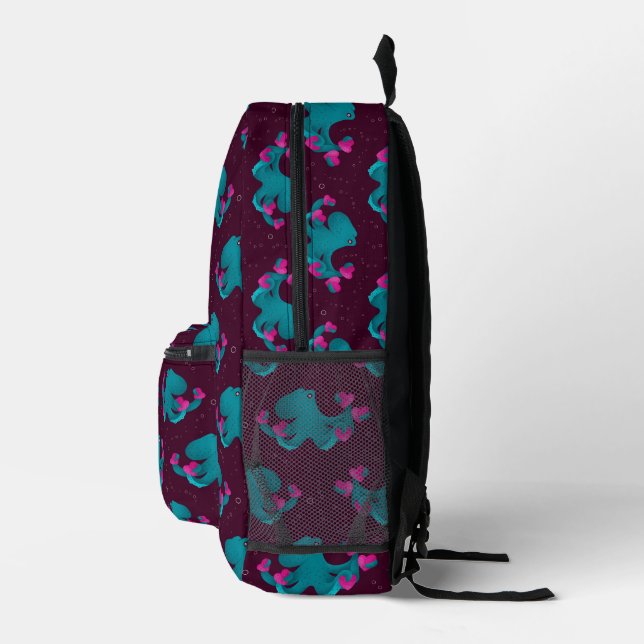 Valentine's Octopus and Hearts Bedruckter Rucksack (Rechts)