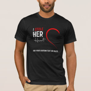 Valentines Paare Ich stahl ihr Herz Musikband T-Shirt