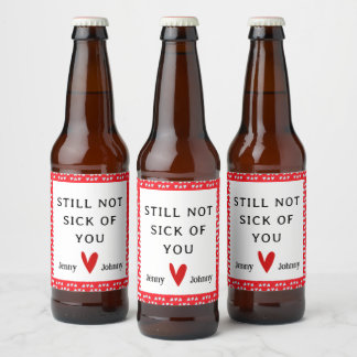 Valentines Personalisiertes Bieretikett, Zitat Bierflaschenetikett