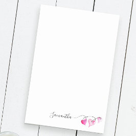 Valentine's Personalized String of Hearts Post-it Klebezettel