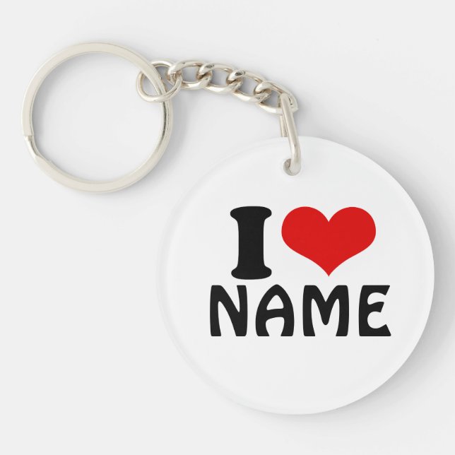 Valentines personnalisables Jour J'aime Coeur Pers (Devant)