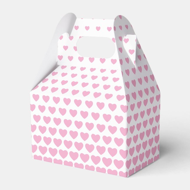 Valentines Pink Heart Shape Pattern Geschenkschachtel (Vorderseite)