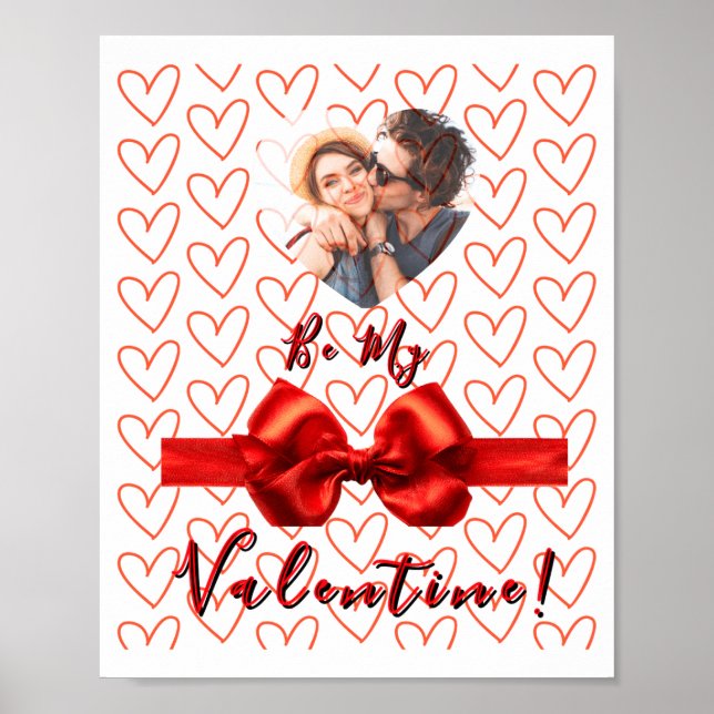 Valentines Red Nk Izable Photo  Poster (Vorne)