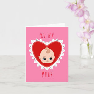 Valentines Retro-Vintage Puppe Karte