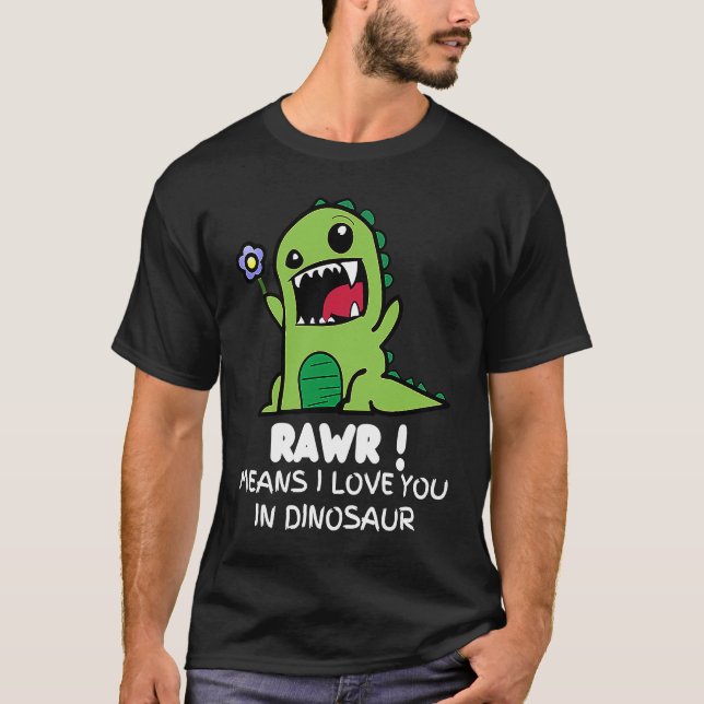Valentine's Rex Cute Dinosaur T-Shirt (Vorderseite)