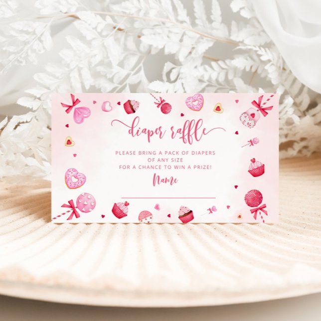 Valentines Rosa Herzblutschein Verlosung Begleitkarte (Von Creator hochgeladen)