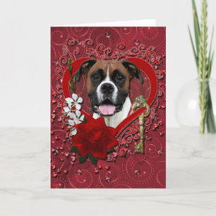 Valentines - Schlüssel zu meinem Herzen - Boxer -  Feiertagskarte