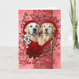 Valentines - Schlüssel zu meinem Herzen - Goldens Feiertagskarte