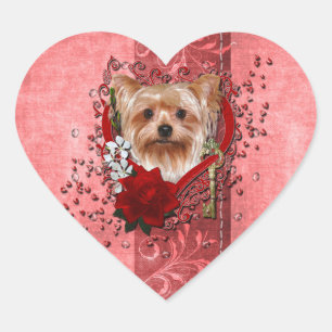 Valentines - Schlüssel zu meinem Herzen - Yorkshir Herz-Aufkleber