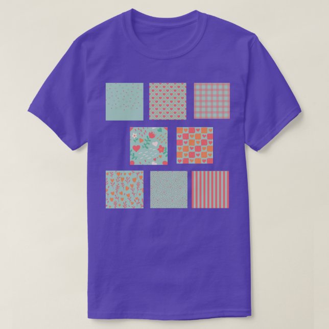 Valentine's squares tshirt (Design devant)