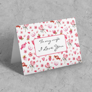 Valentines sur mesure à ma carte de voeux de femme