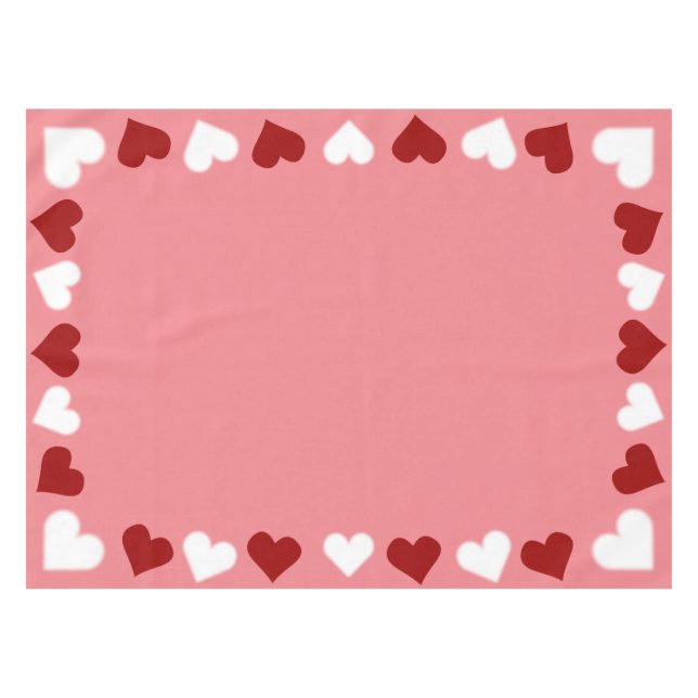 Valentine's Tablecloth Custom Valentine's Decor Tischdecke (Vorderseite (Horizontal))