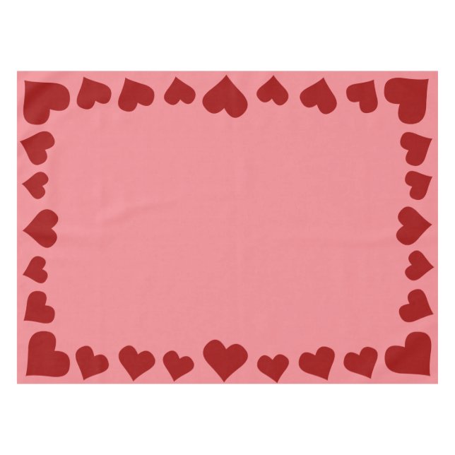 Valentine's Tablecloth Custom Valentine's Decor Tischdecke (Vorderseite (Horizontal))