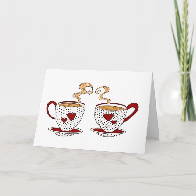 Valentines Tea Karte (Vorderseite)
