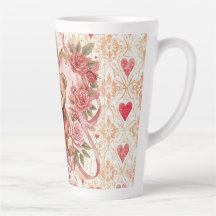 Valentine's ,Teddy Bear,Pink Love Heart and Flower