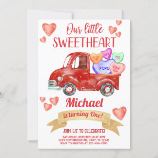 Valentines Valentine Junge Einladung zum Geburtsta