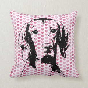Valentines - Vizsla Silhouette - Reagan Kissen