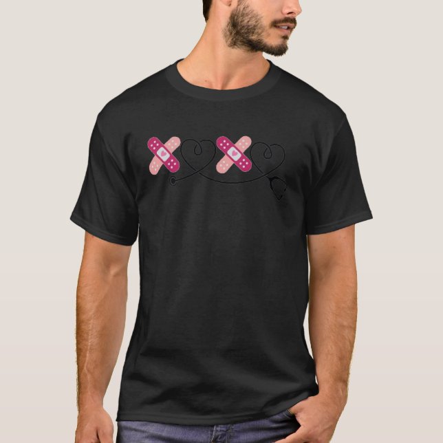 Valentine's Xoxo Valentine's Nurse Valentine's T-Shirt (Vorderseite)