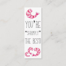 Valentine's You re Shrimply the Best! miniBookmark