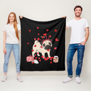 Valentingeschenk für Hunde   Niedlicher Valentinst Fleecedecke