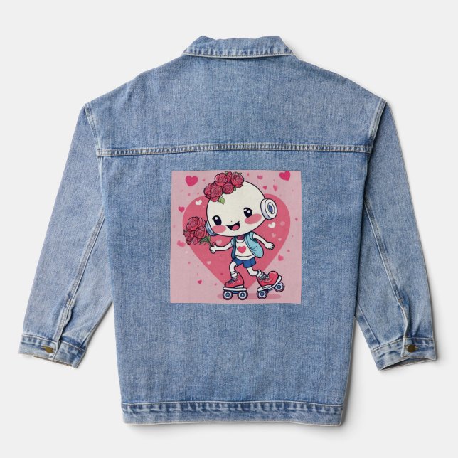 Valentinherz Jeansjacke (Rückseite)