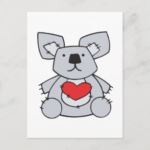 Valentinherz Koala Feiertagspostkarte