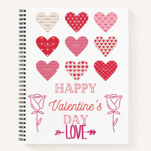Valentinherz mit Liebe Notizbuch