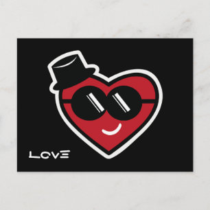 Valentinherz Postkarte