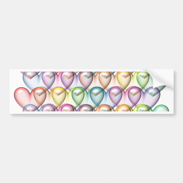 Valentinherzen 3d valentiner Tag Autoaufkleber (Vorne)
