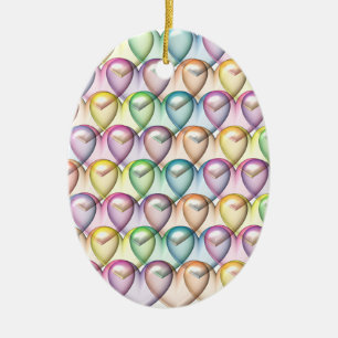 Valentinherzen 3d valentiner Tag Keramik Ornament