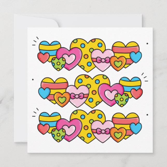 Valentinherzen Dankeskarte (Vorderseite)