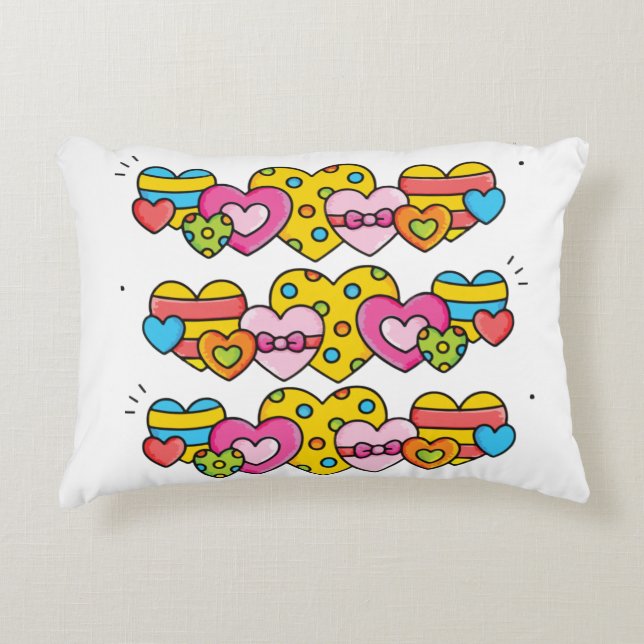 Valentinherzen Dekokissen (Vorderseite)
