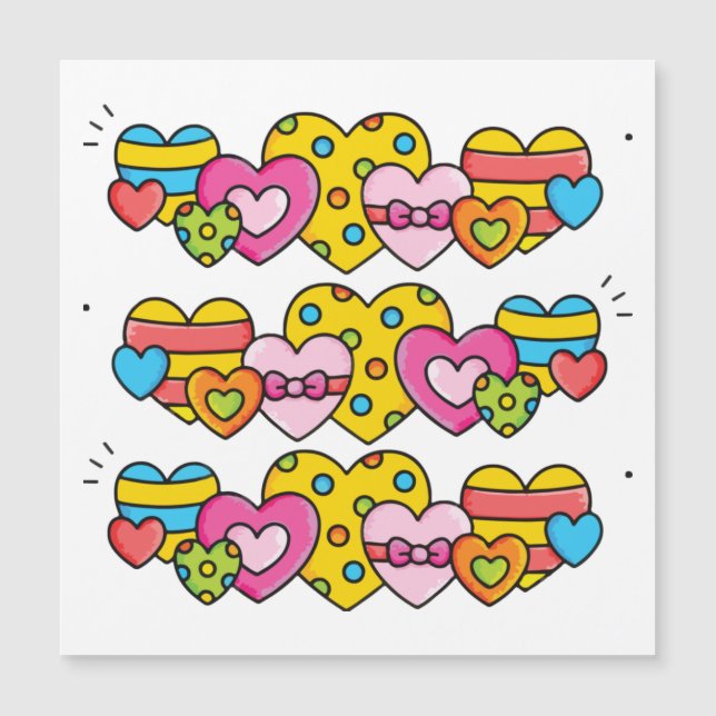 Valentinherzen Magneteinladung (Vorderseite)