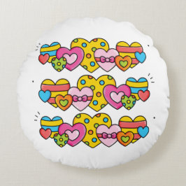 Valentinherzen Rundes Kissen