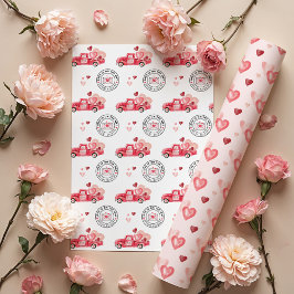 Valentinherzen Wasserstraßenlkw Geschenkpapier Set