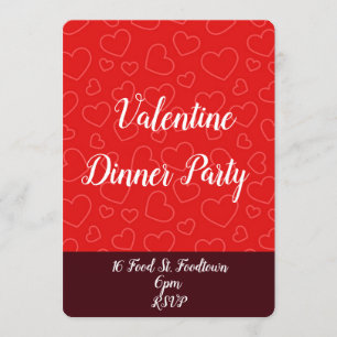 Valentinherzen, whimsical Dinner Party Einladung