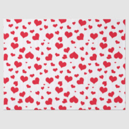 Valentinhörer Random Muster rot/weiß Seidenpapier