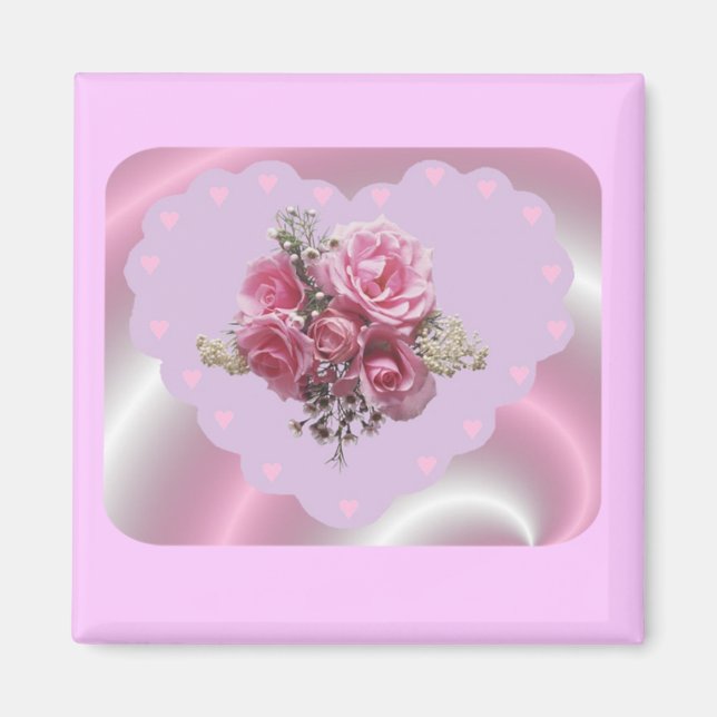 VALENTINIEN LILA SCHWIMMHERZ MAGNET (Vorne)