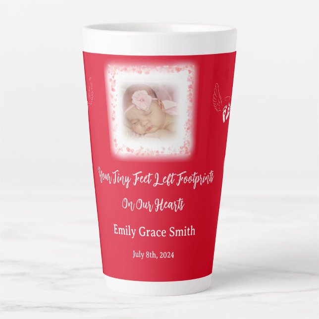 Valentinin's Baby Loss Keepake zentrierte Kerze Milchtasse (Vorderseite)