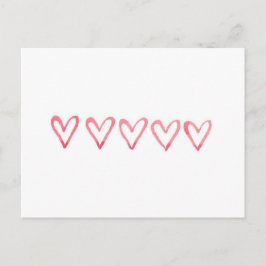 Valentinins farbenfrohe Herzen Postkarte