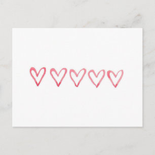 Valentinins farbenfrohe Herzen Postkarte