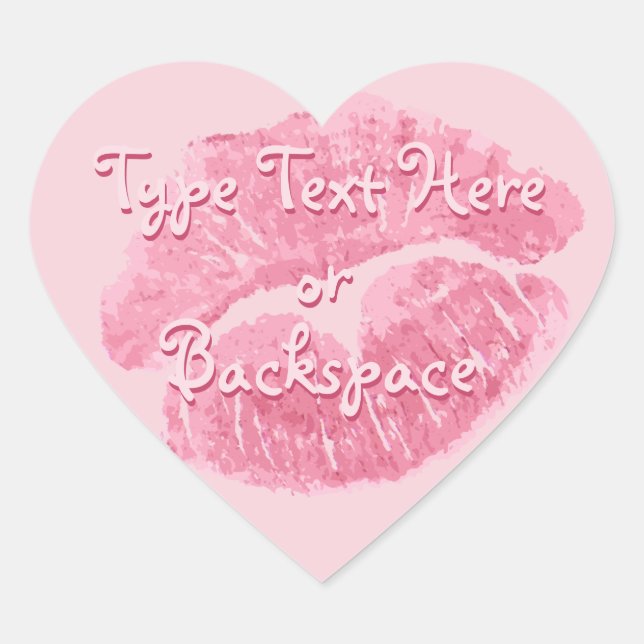 Valentinins Sticker-Liebe Kiss Sticker personalisi (Vorderseite)
